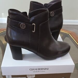 Giani Bernini Dark Brown Ankle Booties